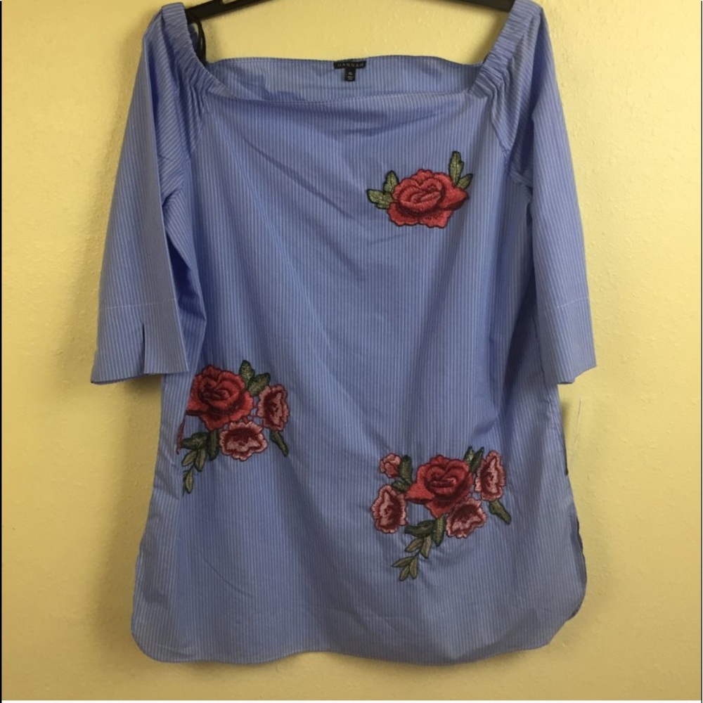 NWT Hannah Off Shoulder Tunic XL